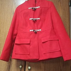 Soft red Polyester Jacket.